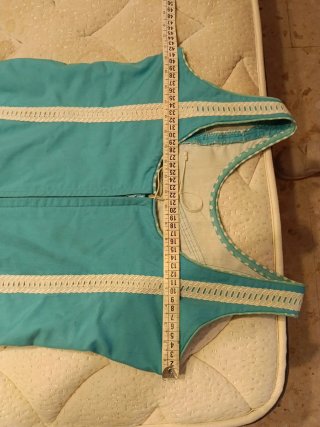 Traje de gitana azul muy fresquito para romeria
