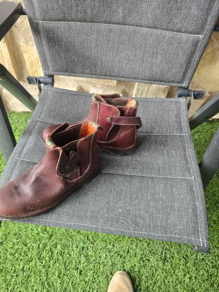 Botas de cuero bajas marrones