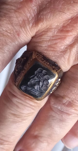 Anello sigillo afghano antico mm 20