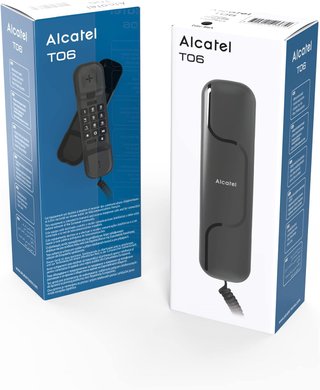 Alcatel teléfono fijo compacto montaje pared