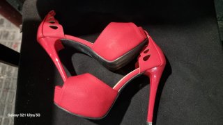 Sandalias Rojas Tacon Plataforma talla 37