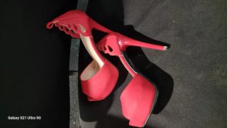 Sandalias Rojas Tacon Plataforma talla 37