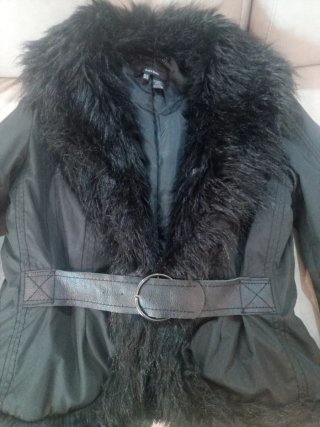 Chaqueta sintética con pelo