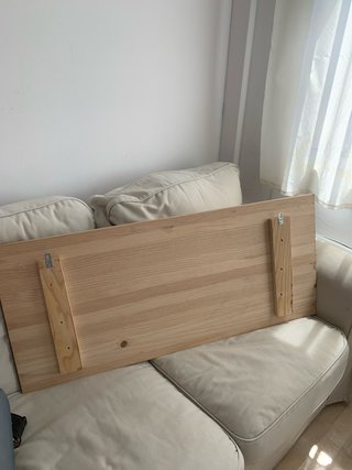 Cabecero de cama de madera 1m