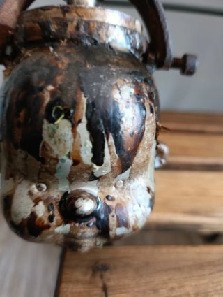 Molde antiguo de cabeza de muñeco de níquel