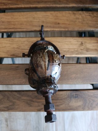 Molde antiguo de cabeza de muñeco de níquel