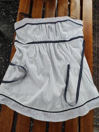 Top vintage 2000 a righine corto