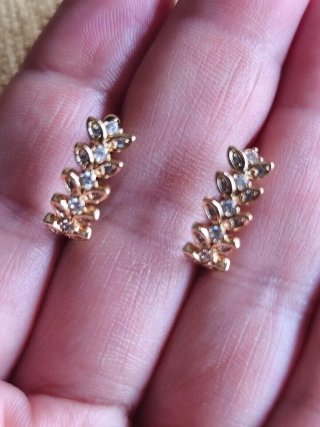 Pendientes Chapados Oro 18k Flores Circonitas