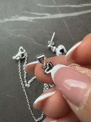 Set Cuore Blu Argento 925 Joyas de plata 925