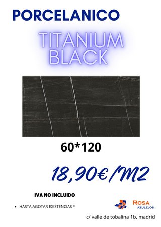 Porcelánico Titanium Black 60x120