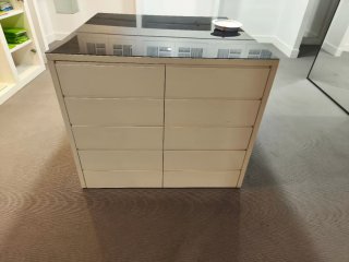 Mueble Cajonero Vestidor Tienda Blanco Negro
