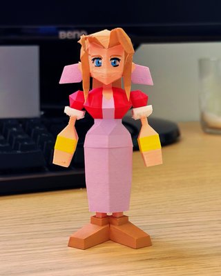 Pack 6 Figuras Final Fantasy VII - Low Poly - 3D