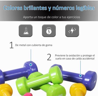 Juego Mancuernas Colores Estuche