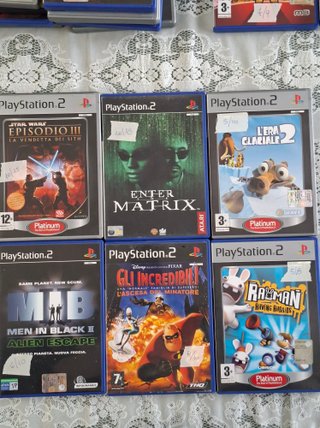Lotto 4 Giochi PS2: Star Wars, Matrix, Incredibili