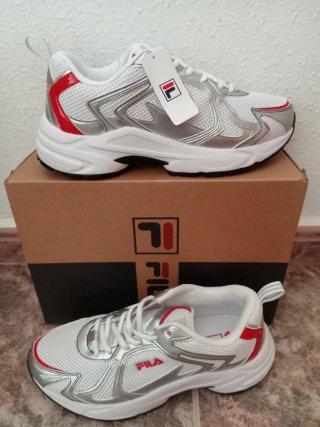 Zapatillas Fila Talla 42 Plata y Blanco