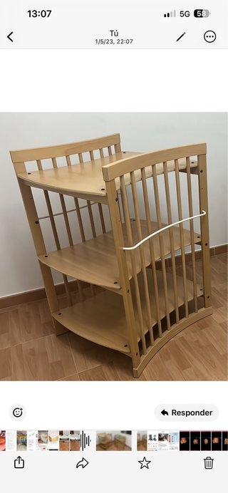 Cambiador madera Stokke