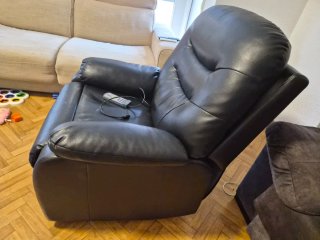 Sillón reclinable masajeador, piel sintetica