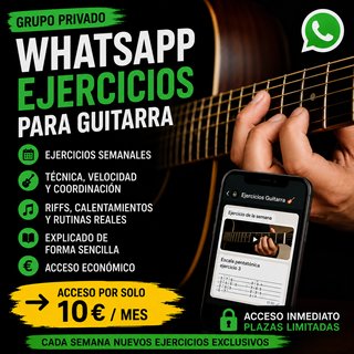 GRUPO WHATSAPP CON EJERCICIOS DE GUITARRA