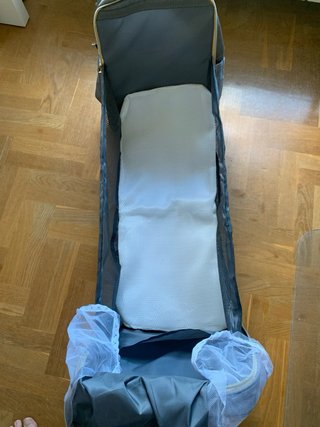 Mochila cambiador bebé con cuna