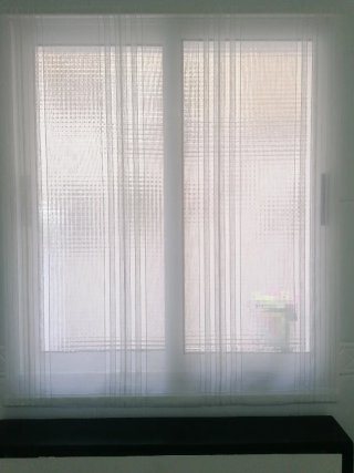 Cortinas de cocina blancas de tela