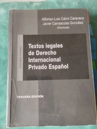 Textos legales de derecho internacional privado