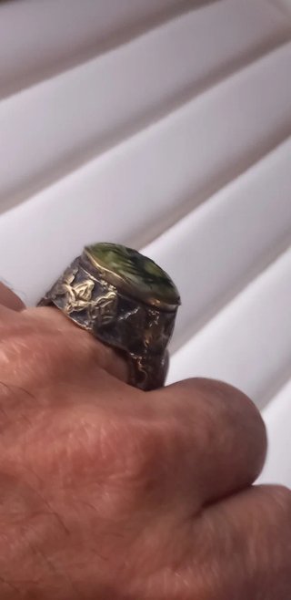 Anello sigillo afghano vintage mm 18,8