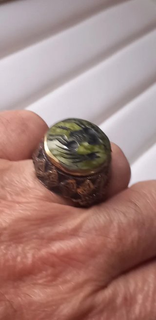 Anello sigillo afghano vintage mm 18,8