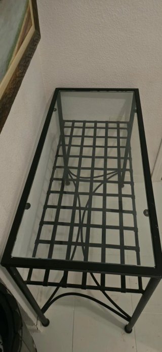 Mueble hierro y cristal