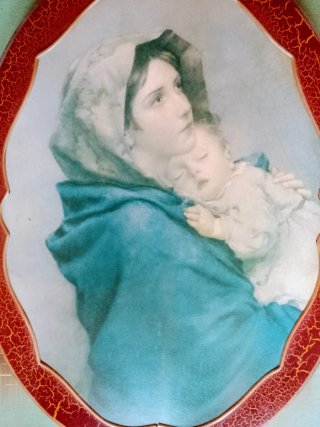 Cuadro clásico mujer con niño
