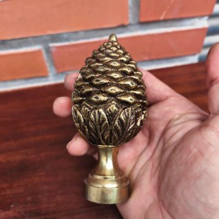 Remate de bronce antiguo de pasamanos o arranque