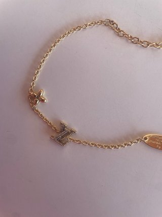 Bracciale Louis Vuitton oro con iniziale K