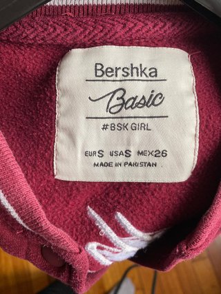 Chaqueta Burdeos estilo Universitaria Mujer T:S
