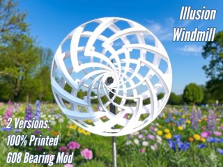 Molino Viento Ilusión Óptica impresiónn 3D