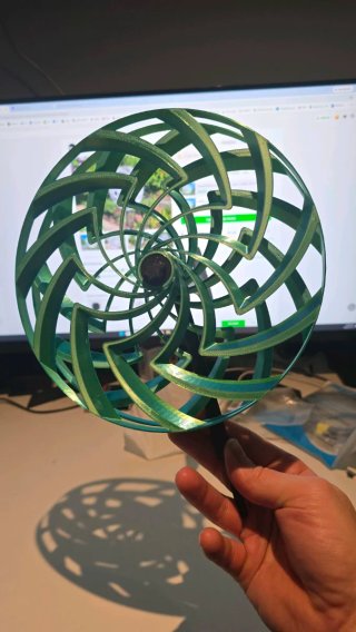 Molino Viento Ilusión Óptica impresiónn 3D
