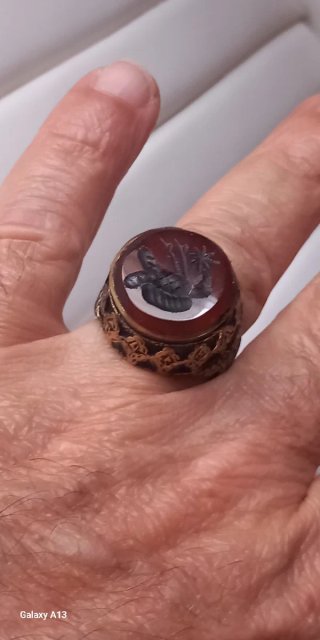 Anello sigillo afghano antico mm 18,8
