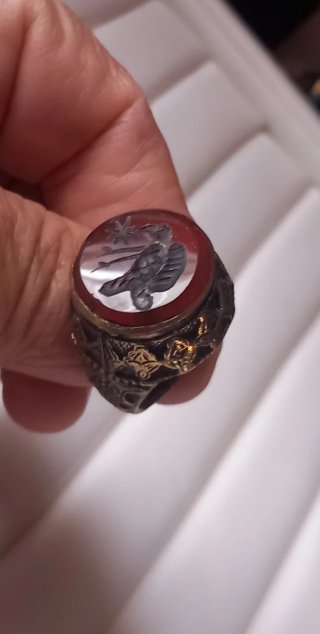 Anello sigillo afghano antico mm 18,8