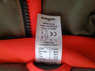 Chaqueta de caza naranja y verde