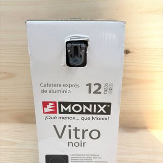 Monix Vitro Noir Cafetera Italiana 12 Tazas Negra
