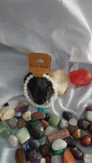 Pulsera Piedra Lunar Natural 6mm