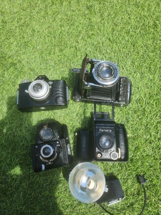 Lote 4 cámaras fotográficas antiguas