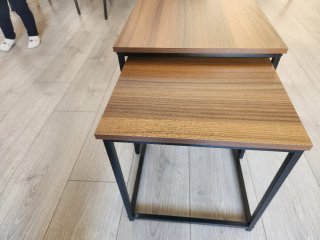 Mesitas de centro madera y metal