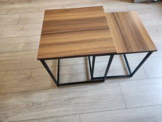 Mesitas de centro madera y metal