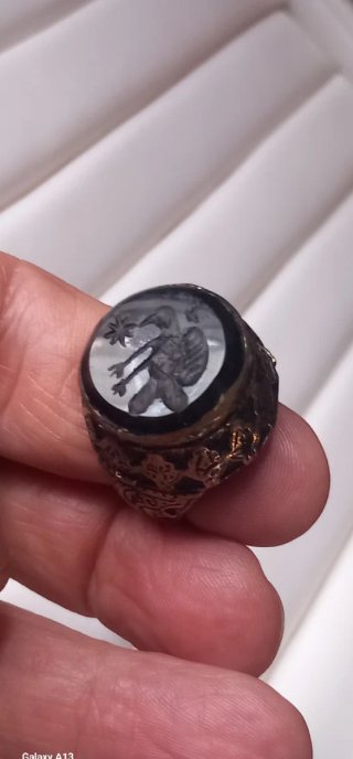 Anello sigillo afghano vintage