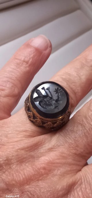 Anello sigillo afghano vintage