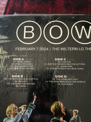 David Bowie 4 Vinili Live The Wiltern LG Theatre