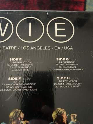 David Bowie 4 Vinili Live The Wiltern LG Theatre