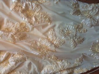 Vestido fiesta bordado flores dorado