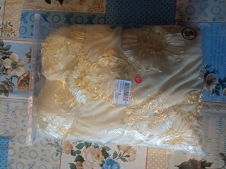 Vestido fiesta bordado flores dorado