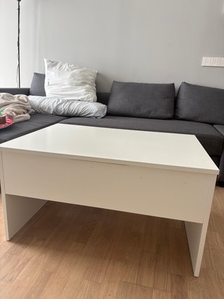 Mesa plegable salón madera y plástico