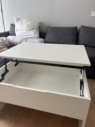 Mesa plegable salón madera y plástico